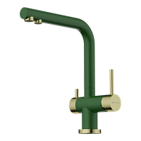 Смеситель Omoikiri Nagano-RG-LG латунь/royal green/светлое золото