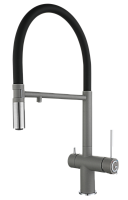 Смеситель Rivelato 1523517 grigio cromo