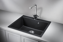 6001, ЧЁРНЫЙ, кухонная мойка, кварц
