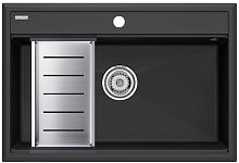 Мойка Paulmark STEPIA 80, IT-GRANIT + Коландер Paulmark ADVANCE брашированная нерж. сталь, PM117551-