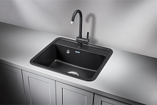 5601, ЧЁРНЫЙ, кухонная мойка, СтандАРТ кварц