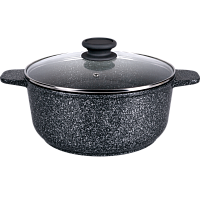 Кастрюля MAUNFELD GRETA MF24GRTT01CR из литого алюминия со стеклянной крышкой, 24 см, 4 л