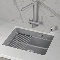 KS-5501iU, АЛЮМИНИУМ, кухонная мойка, кварц