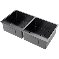 Мойка Omoikiri Taki 86-2-U/IF Side-GM нерж. сталь/вороненая сталь