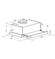 Вытяжка кухонная встраиваемая LEX HIDE 500 INOX