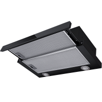 Вытяжка телескопическая кухонная MEFERI SLIDEBOX60BK GLASS ULTRA, 60 см, черная, стекло, производите