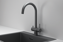 KS-7104, ГРАФИТ МАТОВЫЙ, СМЕСИТЕЛЬ КУХОННЫЙ