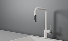 GR-8173, АРКТИК (БЕЛЫЙ), СМЕСИТЕЛЬ КУХОННЫЙ С ВЫДВИЖНЫМ ИЗЛИВОМ