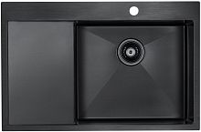 Мойка Paulmark нерж. сталь Paulmark AISI304 VELTEN 78F, PM807851-GMR, вороненая сталь, правая, 780х5