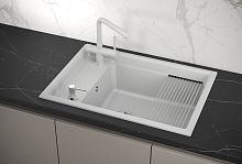 KS-7305, АРКТИК (БЕЛЫЙ), кухонная мойка, кварц