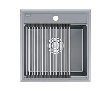 Мойка Paulmark STEPIA 50, IT-GRANIT + Ролл-мат Paulmark STEP брашированная нерж. сталь, PM115051-GRM