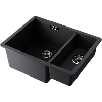 Мойка Omoikiri Kata 55-2-U-BL Artgranit/черный