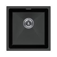 Мойка Paulmark LUMI 45UNI, IT-GRANIT, LU45-BL, черный, 455х460, Paulmark