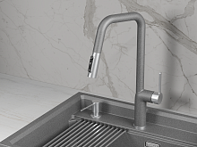 9011, ГРАФИТ (ЧЁРНО-СЕРЫЙ), СМЕСИТЕЛЬ КУХОННЫЙ