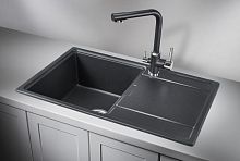 7804, ЧЁРНЫЙ, кухонная мойка, кварц