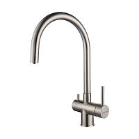 Смеситель для кухни Paulmark Heller, нержавеющая сталь, He213218-SS(BS), Paulmark