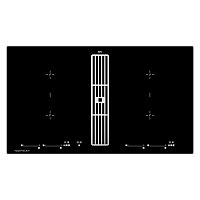 Индукционная варочная панель с вытяжкой Kuppersbusch KMI 9800.0 SR Silver Chrome