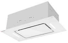 Вытяжка кухонная MEFERI INBOX60WH GLASS COMFORT, 60 см, встраиваемая, белая, стекло, производительно
