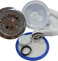 Выпуск ZORG круглый с переливом хром W 3