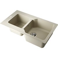 Мойка Omoikiri Maru 86-2-BE Tetogranit/ваниль