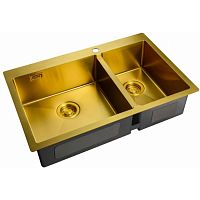 Мойка для кухни ZORG ZL R 780-2-510-L BRONZE