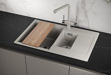 ES-7808, БАЗАЛЬТ, кухонная мойка, кварц, ESTETICA