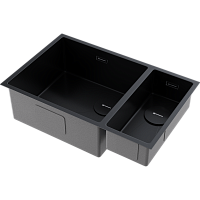 Мойка Omoikiri Taki 69-2-U/IF-L Side-GB нерж. сталь/графит