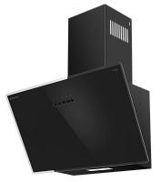Вытяжка кухонная MEFERI AIRBOX60BK LIGHT, 60 см, наклонная, черная, стекло, производительность 650 м