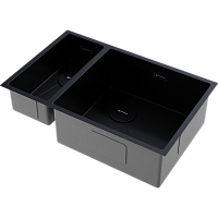 Мойка Omoikiri Taki 69-2-U/IF-R Side-GB нерж. сталь/графит