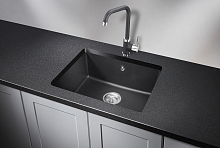 5551, ЧЁРНЫЙ, кухонная мойка, кварц