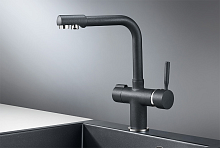 2088, ШВАРЦ (чёрный металлик), СМЕСИТЕЛЬ КУХОННЫЙ