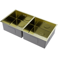 Мойка Omoikiri Taki 86-2-U/IF Side-LG нерж. сталь/светлое золото