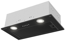 Вытяжка кухонная MEFERI INBOX52BK LIGHT, 52 см, встраиваемая, черная, производительность 650 м3/ч, 3