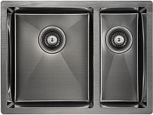 Мойка Paulmark нерж. сталь Paulmark GERBERG 59/2S UNI, PM225944-GML, вороненая сталь, левая, PVD, 59