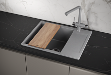 ES-6202, АЛЮМИНИУМ, кухонная мойка, кварц, ESTETICA