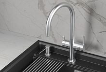 KS-8274, НЕРЖ, СМЕСИТЕЛЬ КУХОННЫЙ KITCHEN SPACE