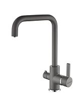 Смеситель для кухни Paulmark Logas, серый металлик, Lo213021-402, Paulmark
