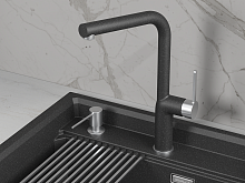 9502, ЧЕРНЫЙ, СМЕСИТЕЛЬ КУХОННЫЙ