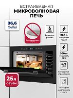 Микроволновая печь встраиваемая  LEX BIMO 25.03N BLACK