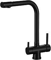 Смеситель ZorG Sanitary ZR 348 YF BLACK для кухонной мойки