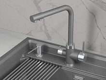 5015, ГРАФИТ (ЧЁРНО-СЕРЫЙ), СМЕСИТЕЛЬ КУХОННЫЙ