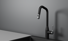 GR-8171, ШВАРЦ, СМЕСИТЕЛЬ КУХОННЫЙ С ВЫДВИЖНЫМ ИЗЛИВОМ