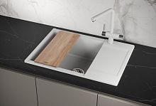 ES-7003, АРКТИК (БЕЛЫЙ), кухонная мойка, кварц, ESTETICA