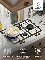 Газовая варочная панель Lex GVG 6043C IV LIGHT (белый антик)