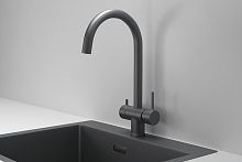 KS-7104, ГРАФИТ МАТОВЫЙ, СМЕСИТЕЛЬ КУХОННЫЙ