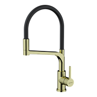 Смеситель Omoikiri Sinto 2 Plus-LG-BL латунь/светлое золото/черный