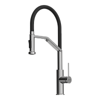 Смеситель Omoikiri Makkari 2 Plus-SB-BN-BL латунь/нержавеющая сталь/черный