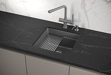 KS-4501U, АЛЮМИНИУМ, кухонная мойка, кварц