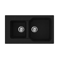 Мойка Omoikiri Maru 86-2-BL Tetogranit/черный