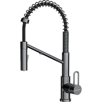 Смеситель Omoikiri Mikawa 2 Plus-GM латунь/вороненая сталь